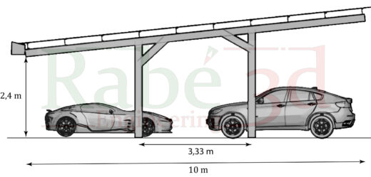 Construction métallique abri voiture