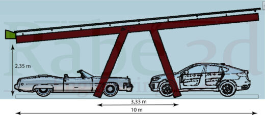 Charpente parking B 10X15m