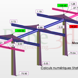 Auvent station-service – Plans et note de calcul PDF