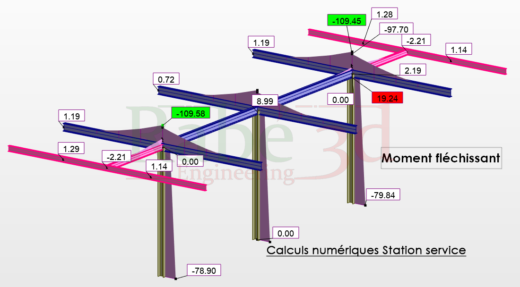 Auvent station-service – Plans et note de calcul PDF – Image 2